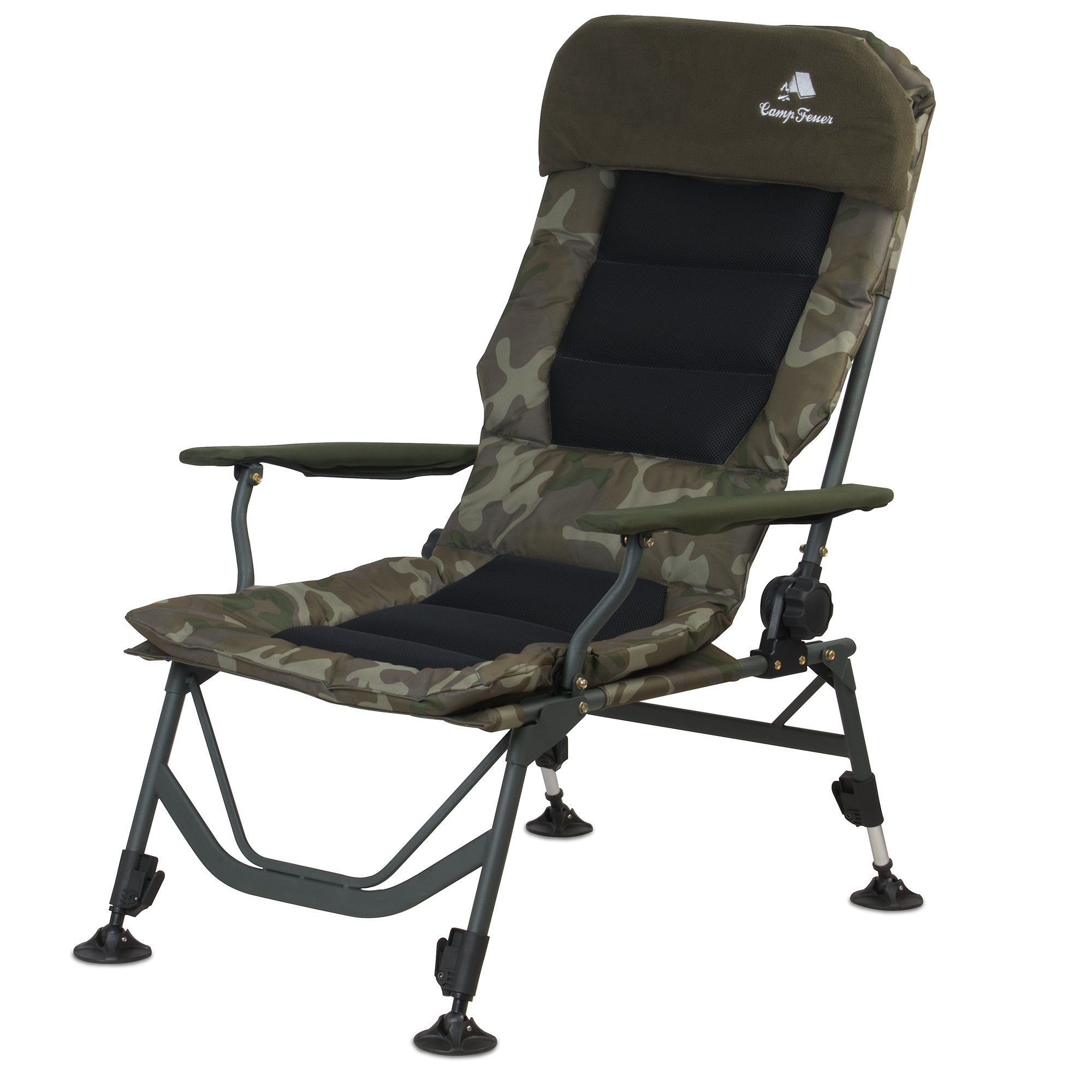 campingstühle angelstuhl Angelstuhl, Camouflage Olivgrün, 86 x 63,5 x 103 cm – CampFeuer Farbe:Punkte Grau Gleichgewicht fördern PEUGEOT SUPER SPORT 103