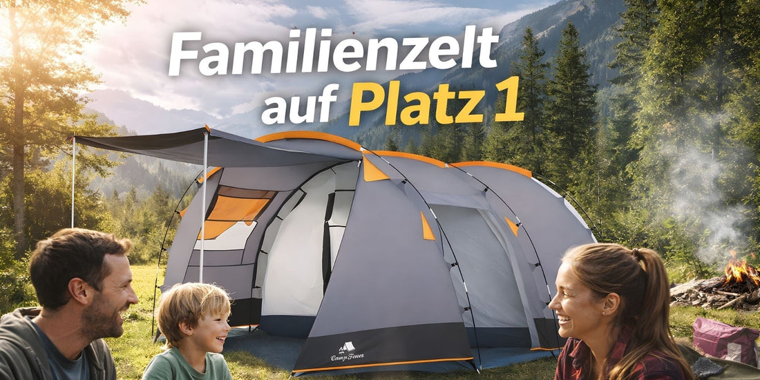 CampFeuer Familienzelt auf Platz 1 – Testsieger bei Outdoormeister