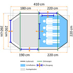 Tunnelzelt "Super+", 4 Personen