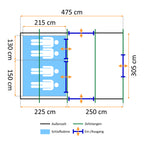 Tunnelzelt "TunnelX", 4 Personen