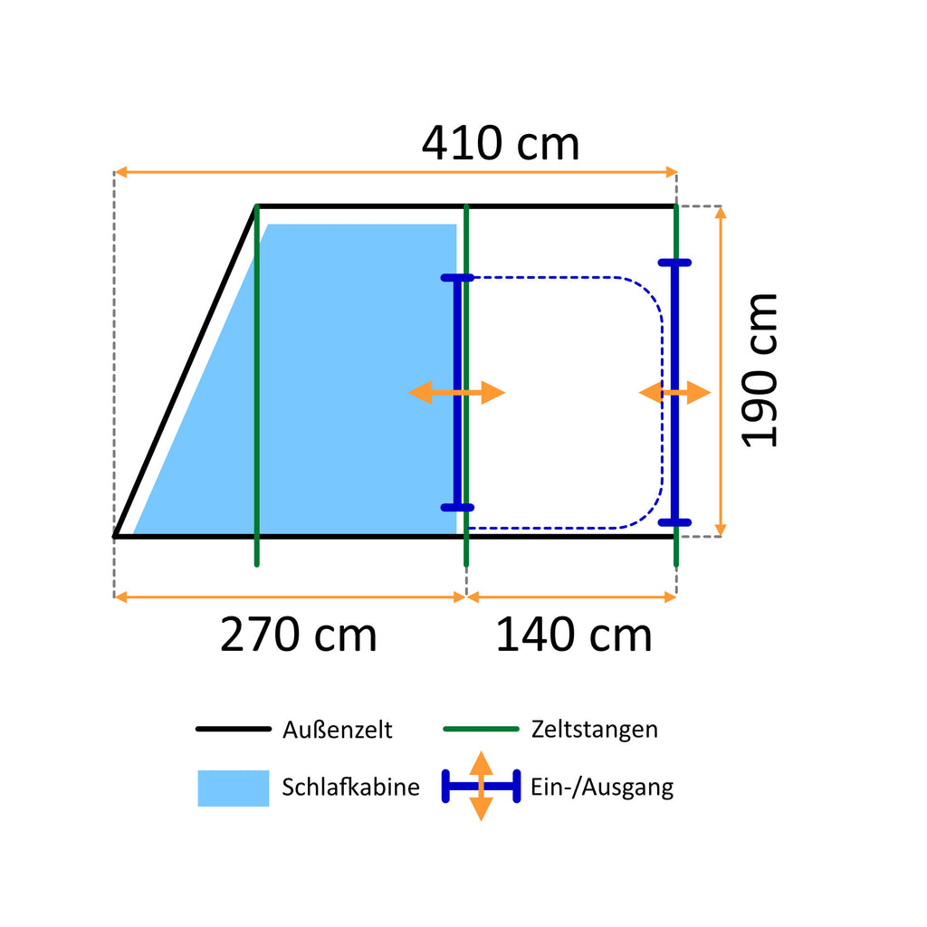 Tunnelzelt "Smart", 4 Personen