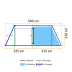 Tunnelzelt "Caza", 6 Personen