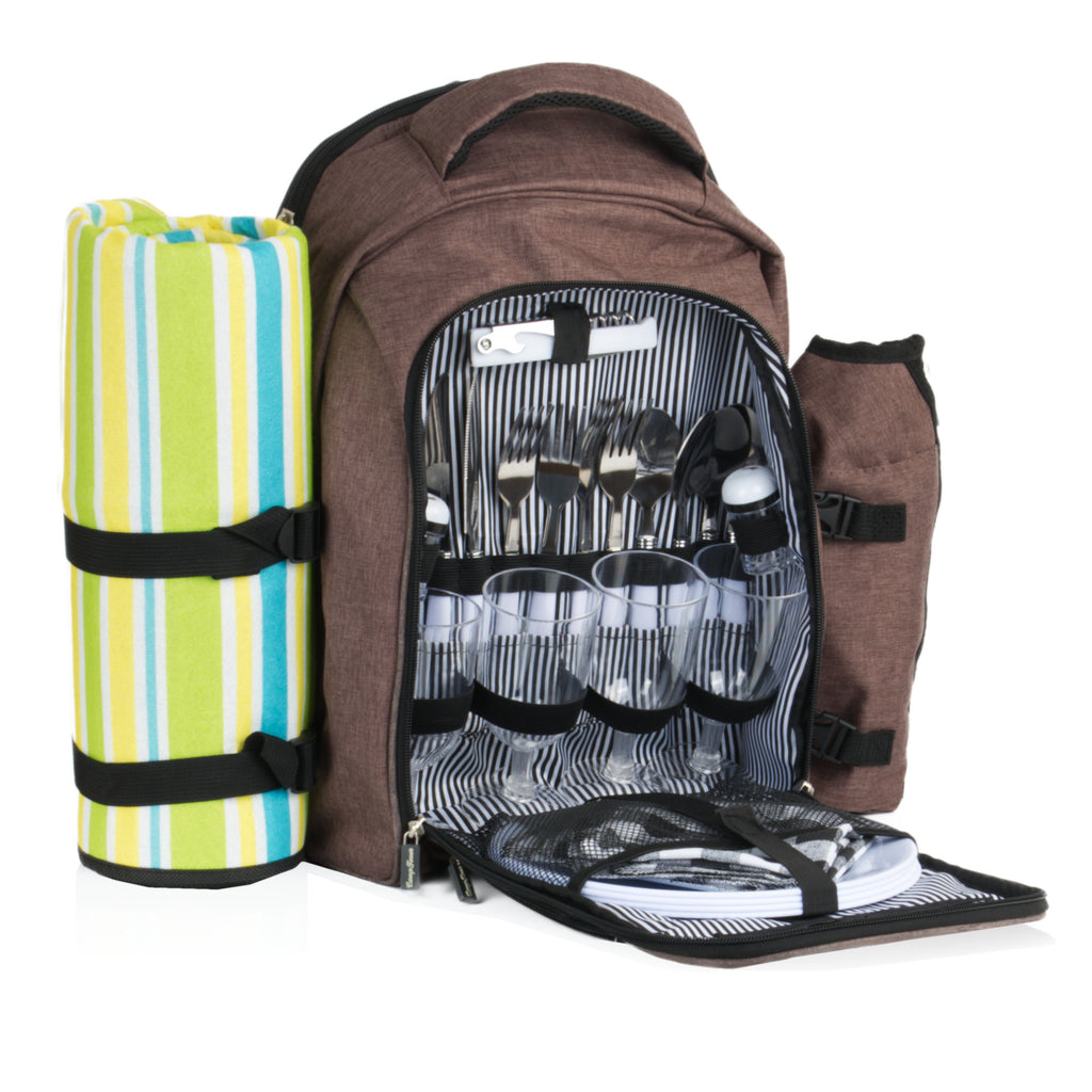 Picknickrucksack, 32-teilig, 4 Personen