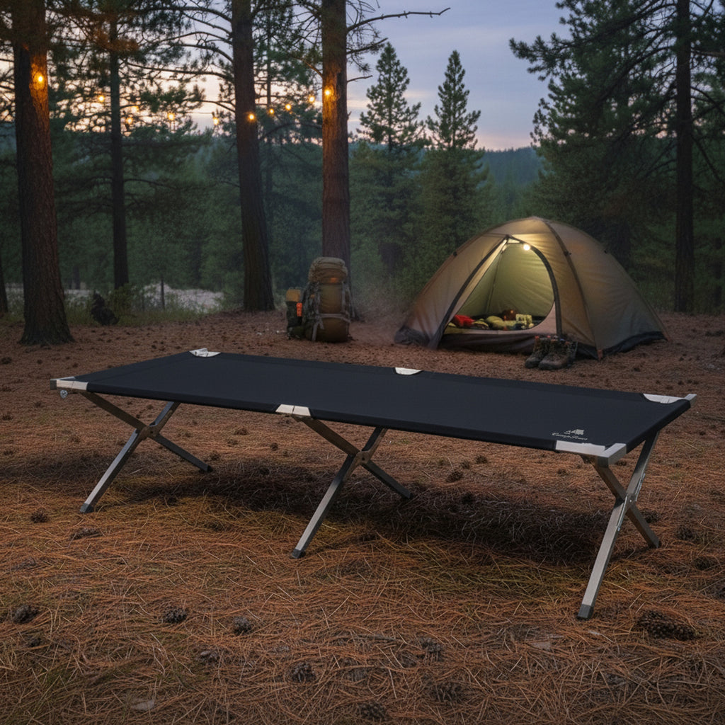 Feldbett, bis 180 kg, inkl. Tragetasche, Campingliege