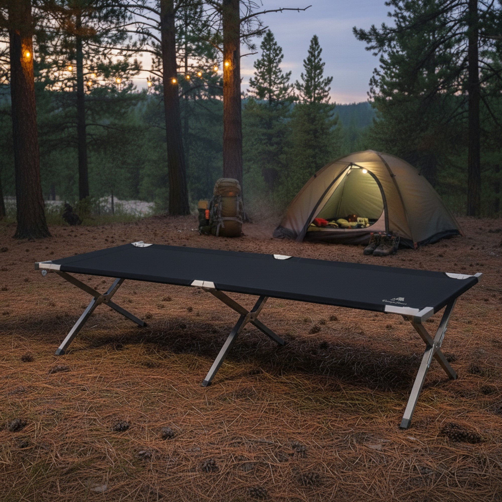 Feldbett, bis 180 kg, inkl. Tragetasche, Campingliege