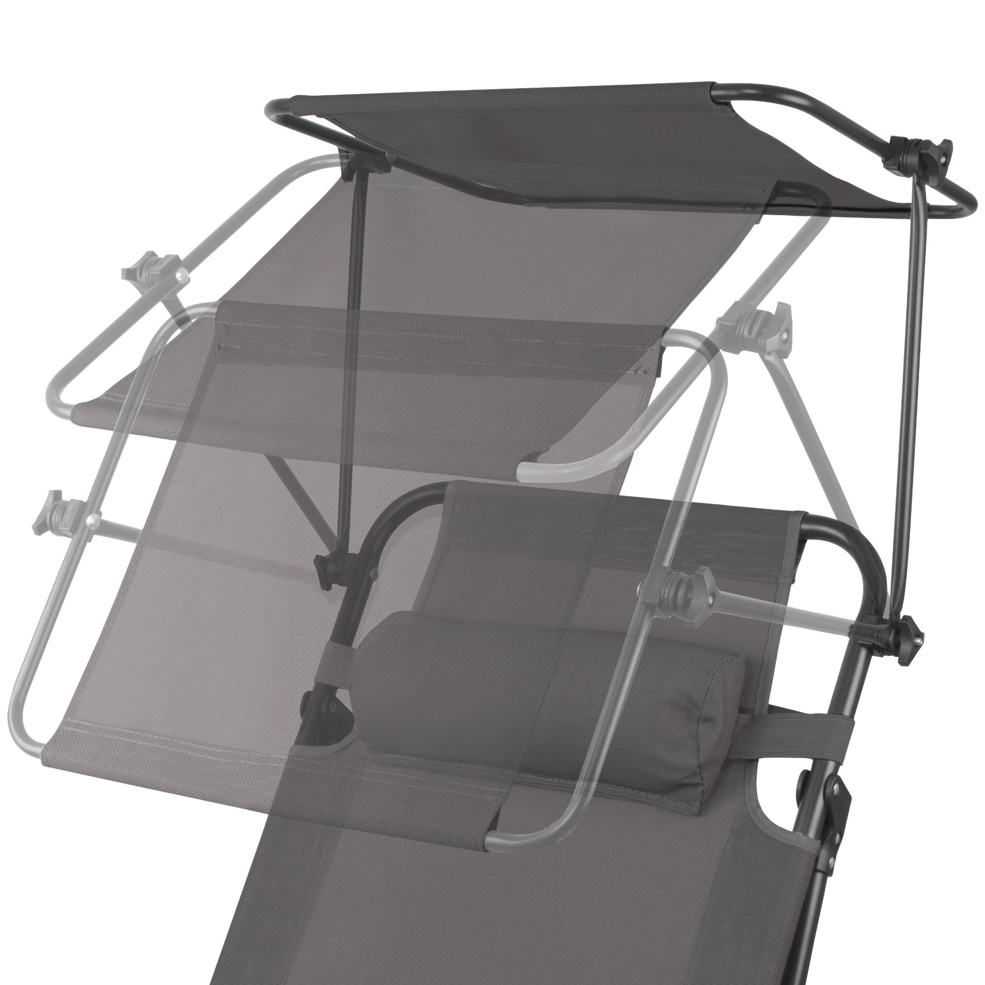 Sonnenliege, inkl. Dach und Arm-Massagerollen