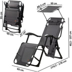 Sonnenliege, inkl. Dach und Arm-Massagerollen