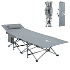 Campingliege, klappbar, bis 150 kg, inkl. Kopfkissen und Tragetasche