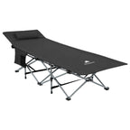 Campingliege, klappbar, bis 150 kg, inkl. Kopfkissen und Tragetasche