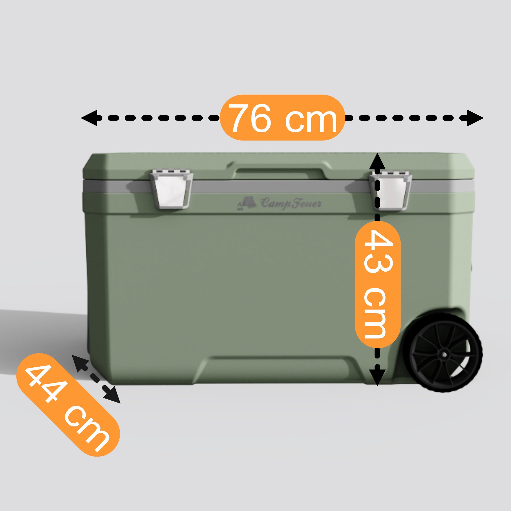 Kühlbox, 70 Liter, mit Rädern