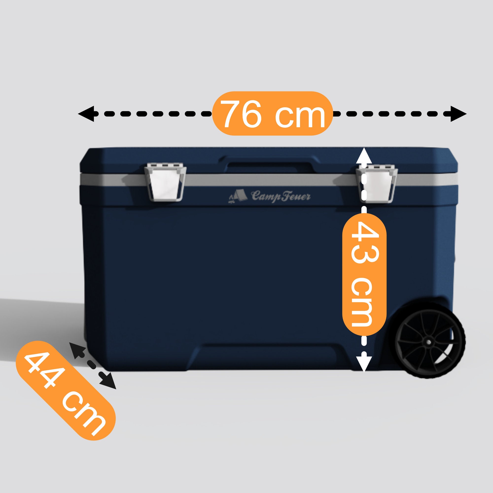 Kühlbox, 70 Liter, mit Rädern