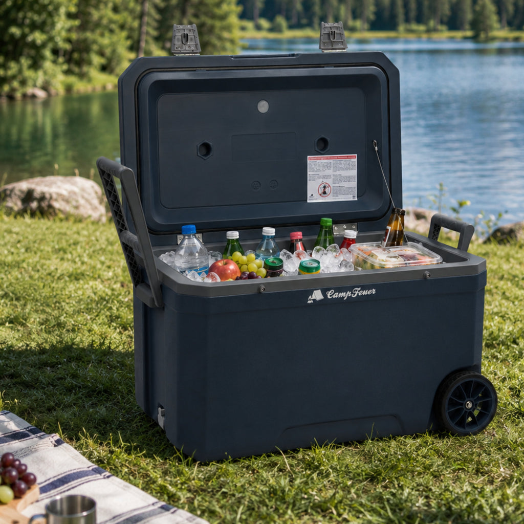 Cooler, 70 liters, with wheels