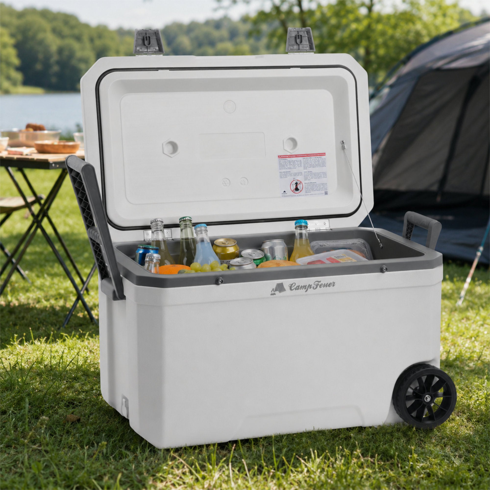Kühlbox, 70 Liter, mit Rädern – CampFeuer