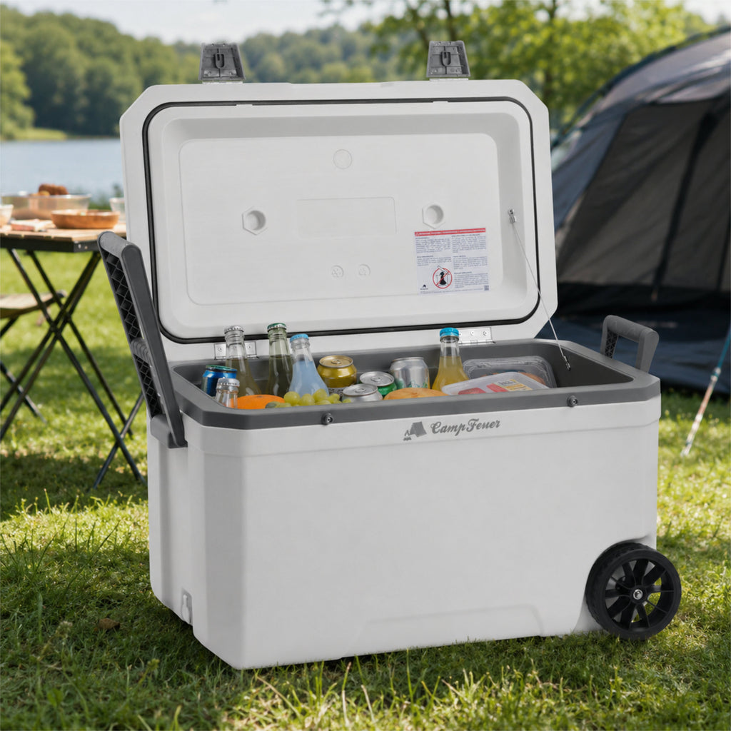 Cooler, 70 liters, with wheels
