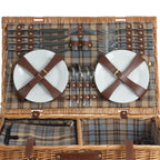 Picknickkorb, inkl. Kühlfach und Geschirr-Set, 29-teilig, 4 Personen