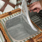 Picknickkorb, inkl. Kühlfach und Geschirr-Set, 29-teilig, 4 Personen