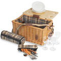 Picknickkorb, inkl. Serviertisch und Geschirr-Set, 25-teilig, 4 Personen