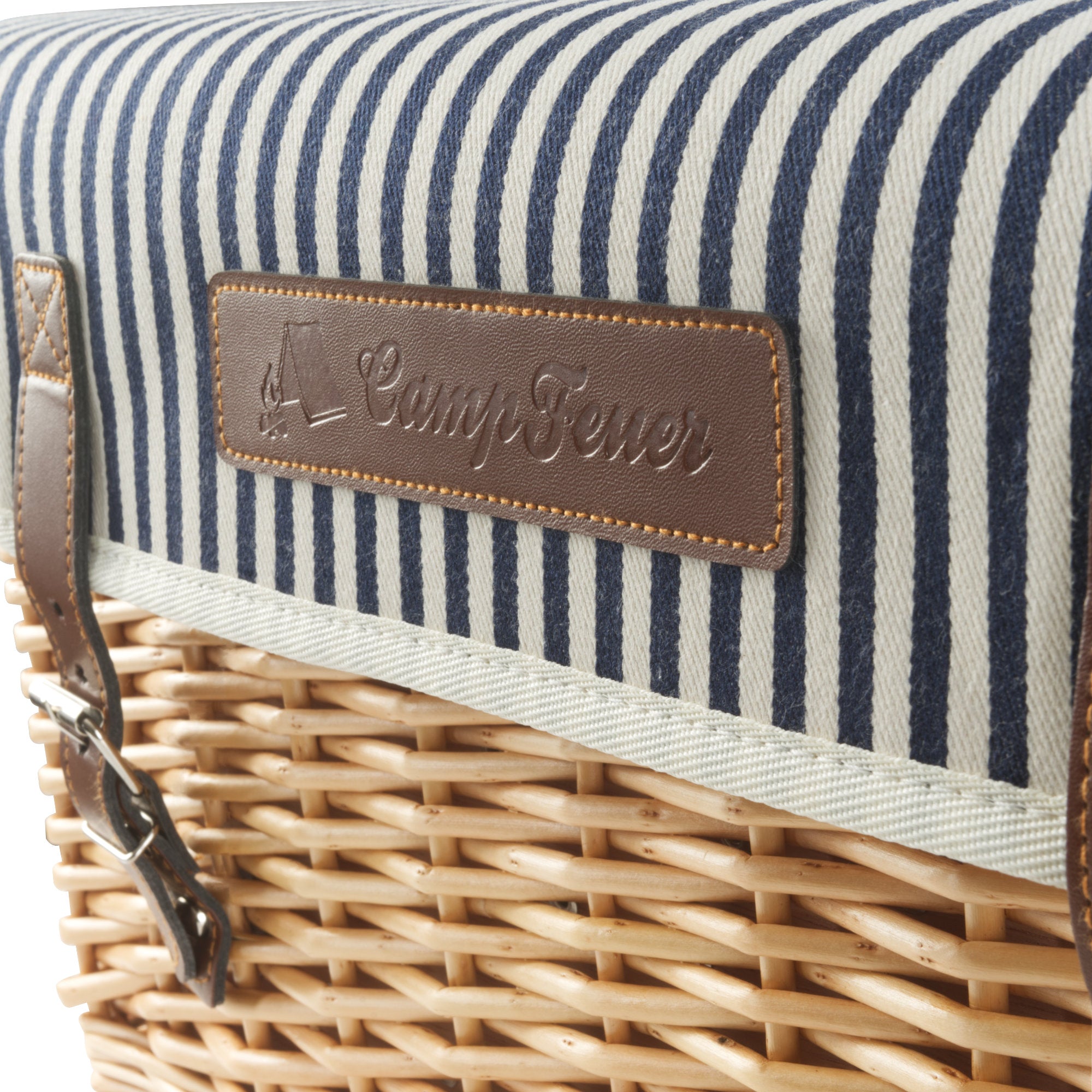 Picknickkorb, inkl. Serviertisch und Geschirr-Set, 25-teilig, 4 Personen