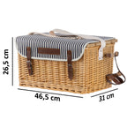 Picknickkorb, inkl. Serviertisch und Geschirr-Set, 25-teilig, 4 Personen