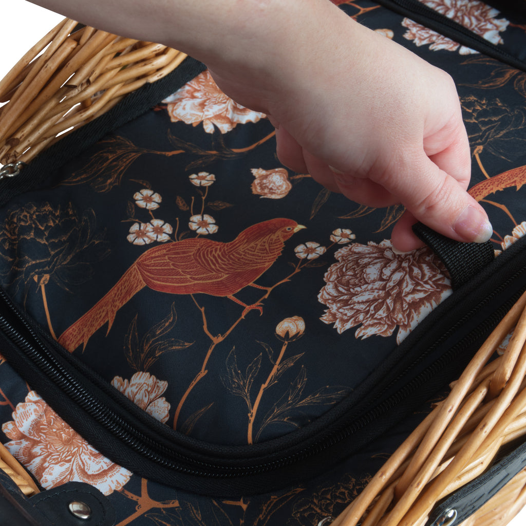 Picknickkorb, inkl. Kühlfach und Geschirr-Set, 12-teilig, 2 Personen