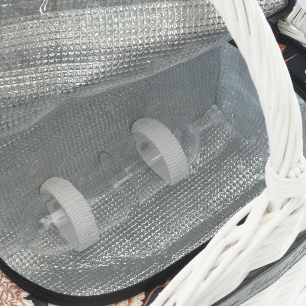 Picknickkorb, inkl. Kühlfach und Geschirr-Set, 12-teilig, 2 Personen