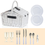 Picknickkorb, inkl. Kühlfach und Geschirr-Set, 12-teilig, 2 Personen