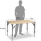 Camping table, bamboo, foldable