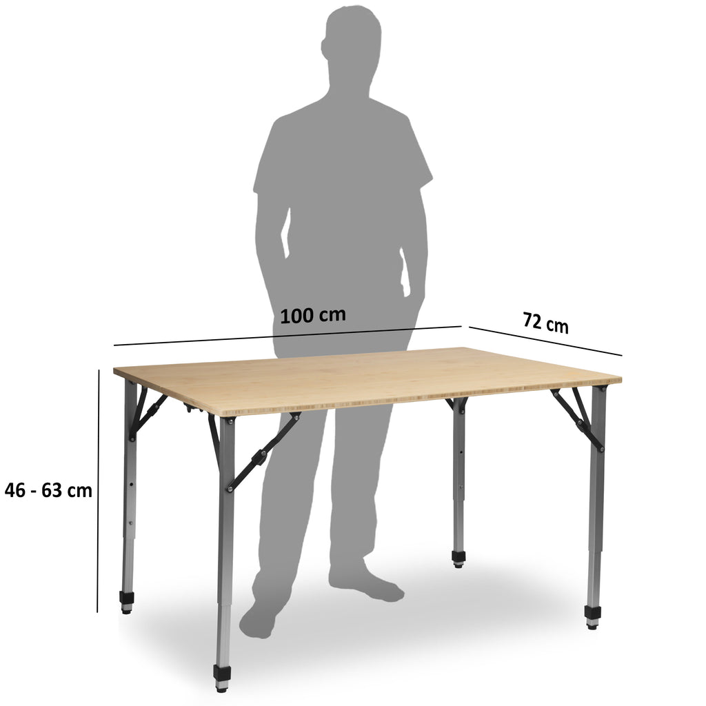 Camping table, bamboo, foldable