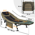 Karpfenliege "XXL", 200 x 81 x 41-98 cm, höhenverstellbar