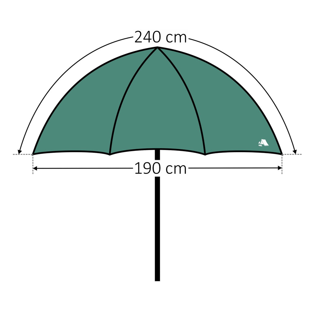 Fishing umbrella, dark green, including bag.