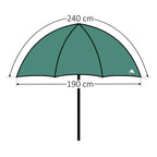 Fishing umbrella, dark green, including bag.