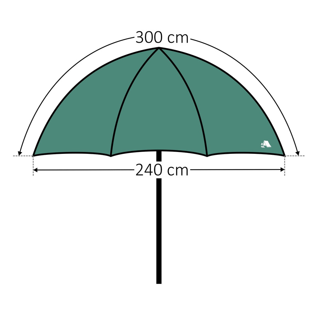 Fishing umbrella, dark green, including bag.