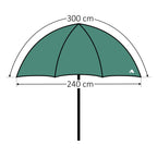 Fishing umbrella, dark green, including bag.