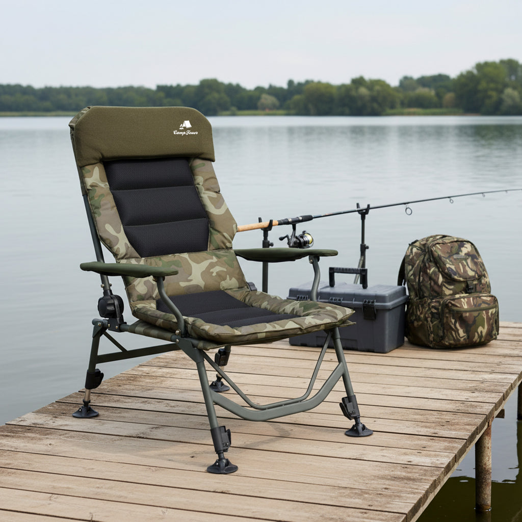 Angelstuhl, Camouflage Olivgrün, 86 x 63,5 x 103 cm