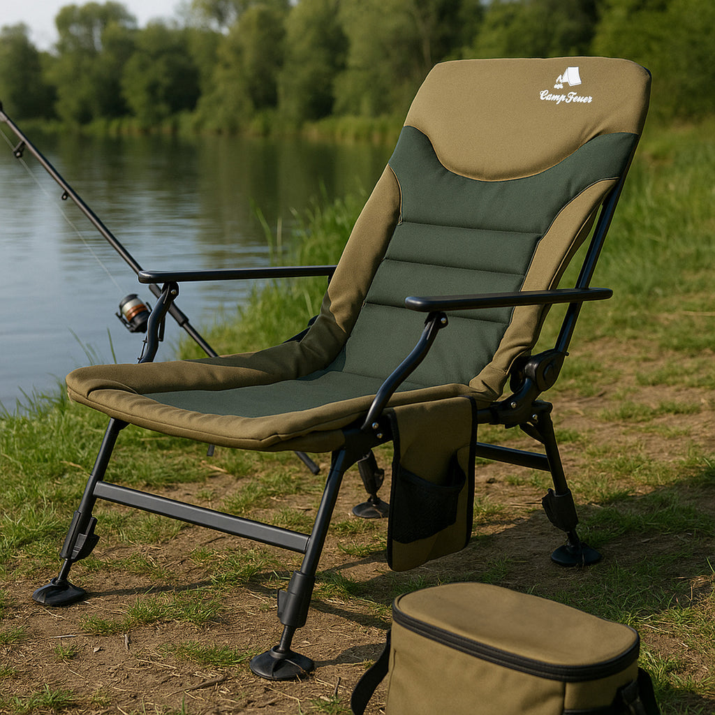Chaise de pêche, chaise de camping pliable avec sac de rangement