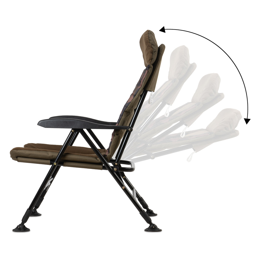 Angelstuhl, Camouflage Braun, höhenverstellbar