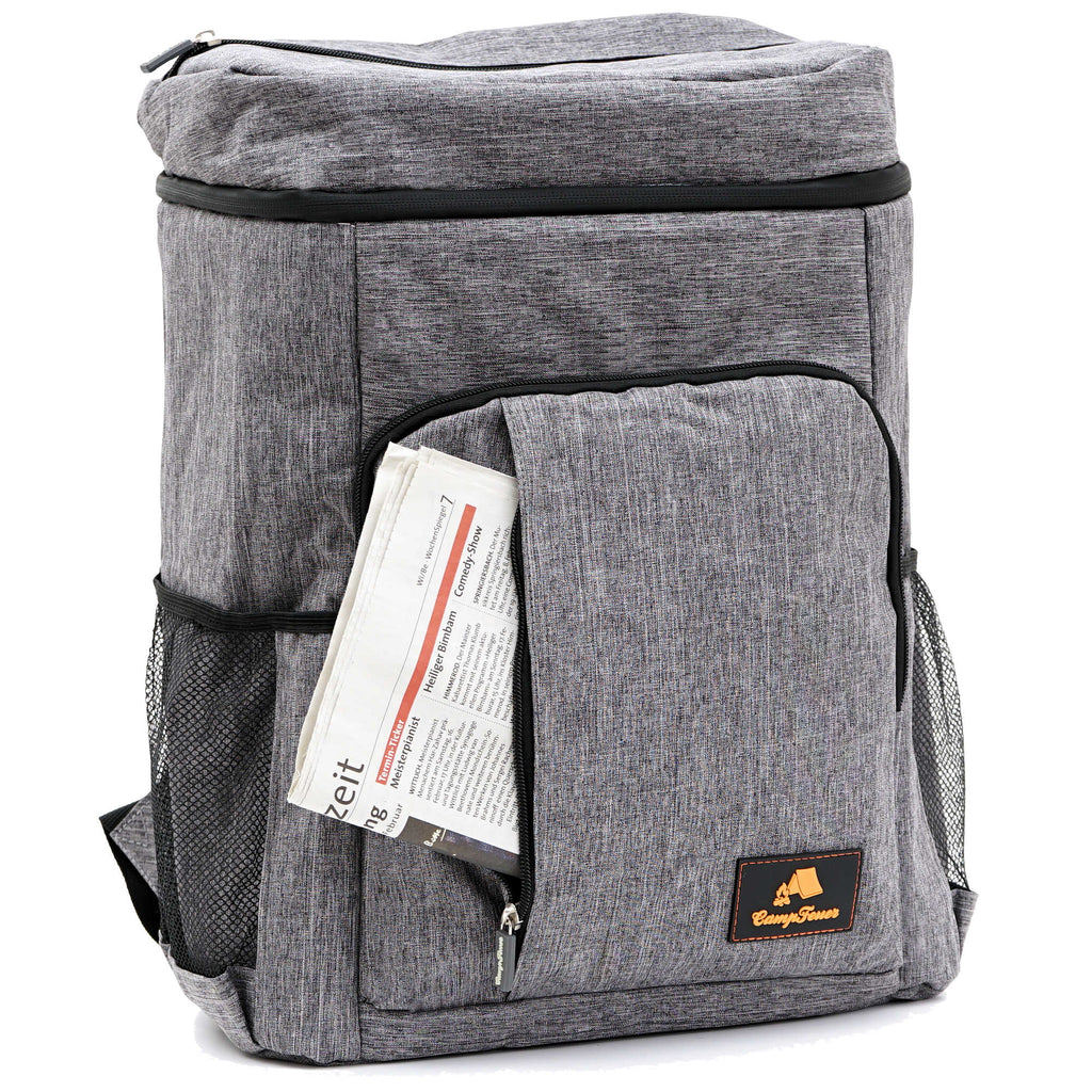 Cooler backpack, grey, 20 liters, 44 x 32 x 23 cm, waterproof