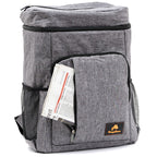 Cooler backpack, grey, 20 liters, 44 x 32 x 23 cm, waterproof