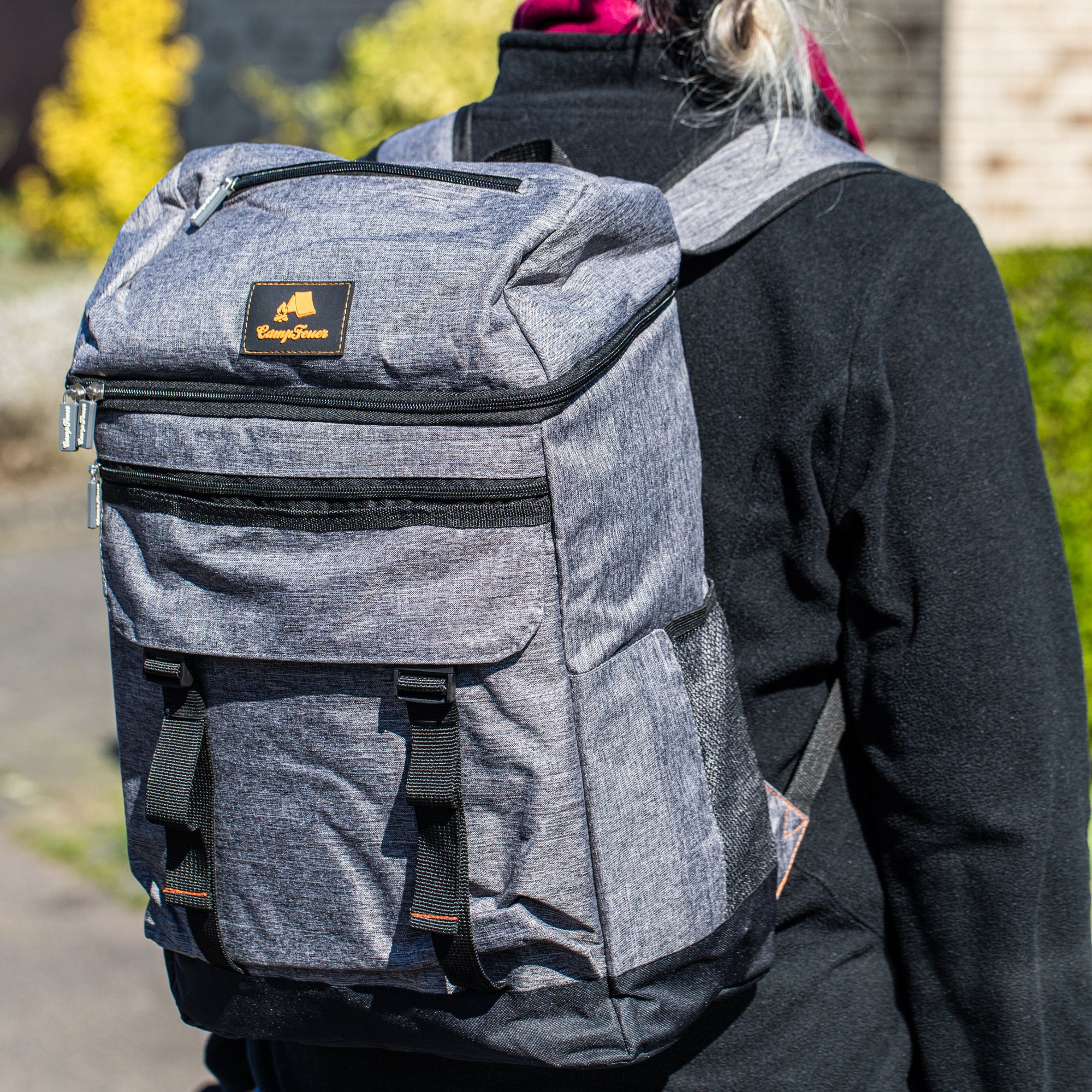 Kühlrucksack, Grau, 20 Liter, 30 x 20 x 46 cm, wasserdicht