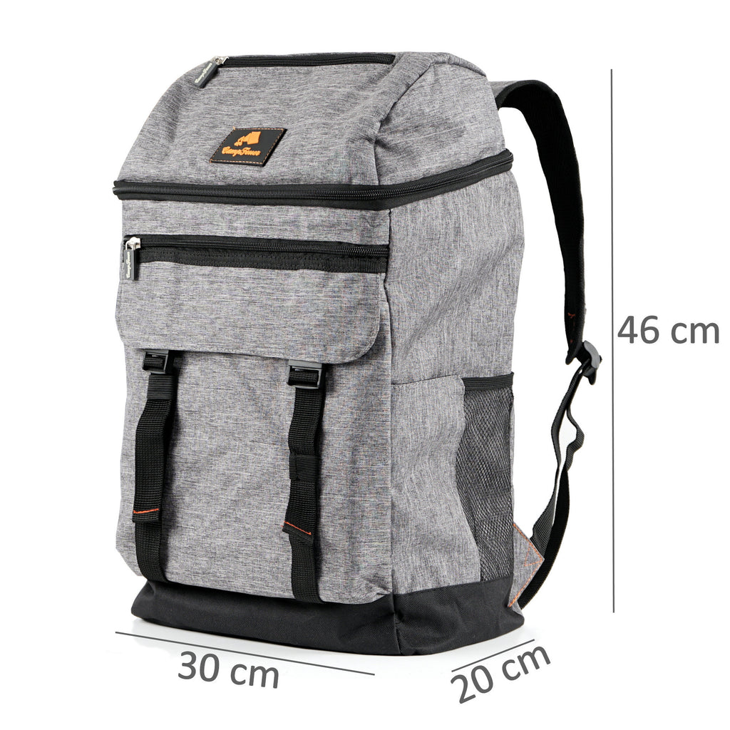 Kühlrucksack, Grau, 20 Liter, 30 x 20 x 46 cm, wasserdicht