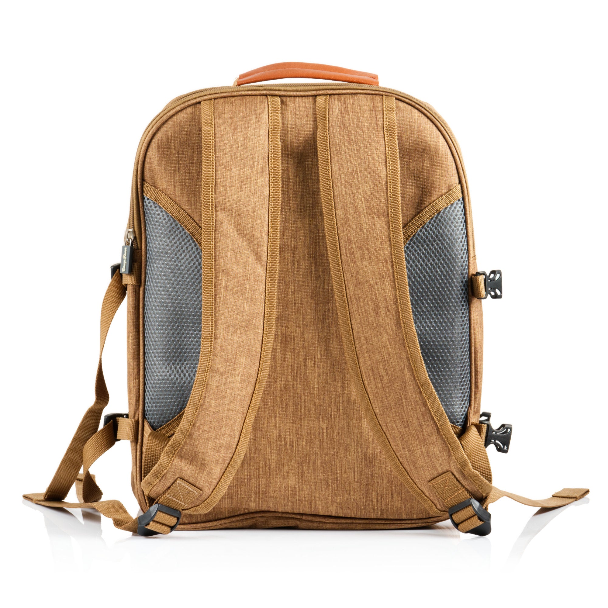 Picknickrucksack, Braun, 32-teilig, 4 Personen