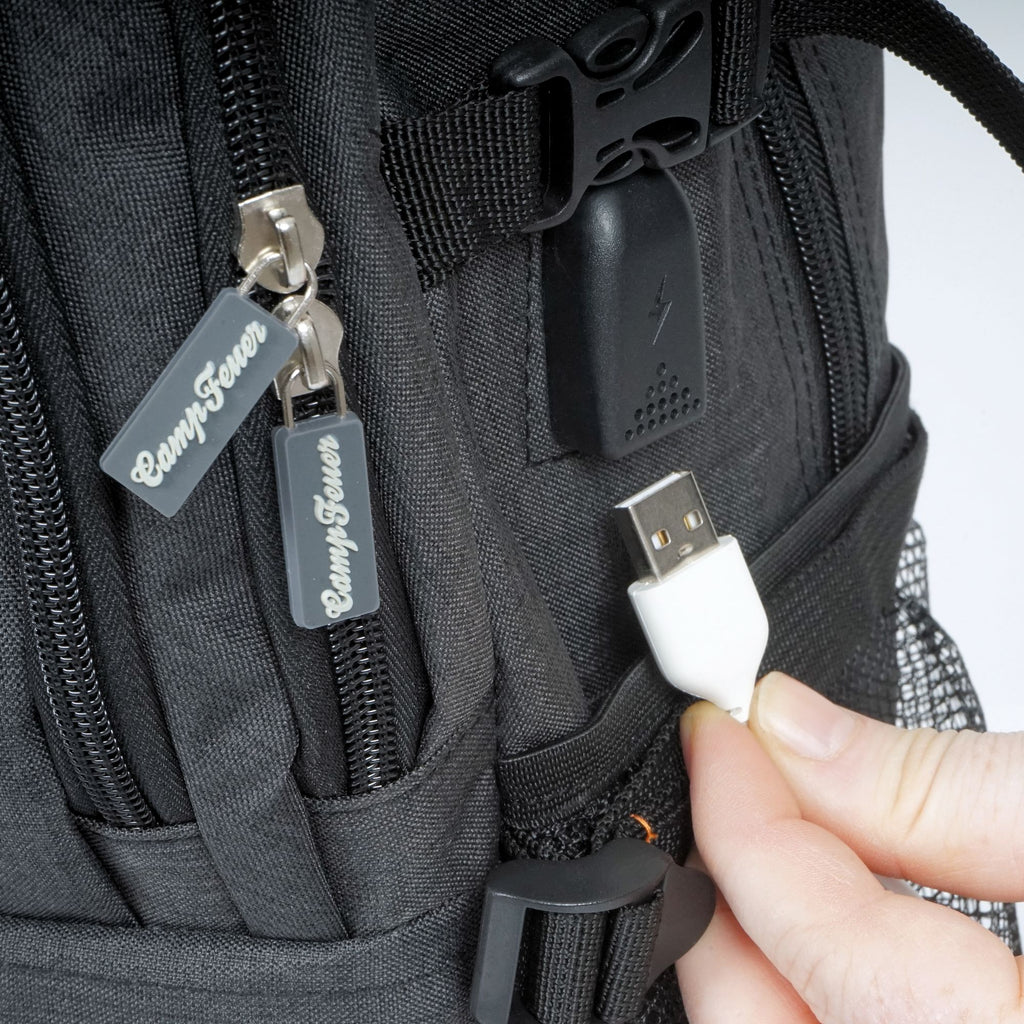 CampFeuer Laptop Backpack 17 inch | Black | Business Notebook Backpack with USB