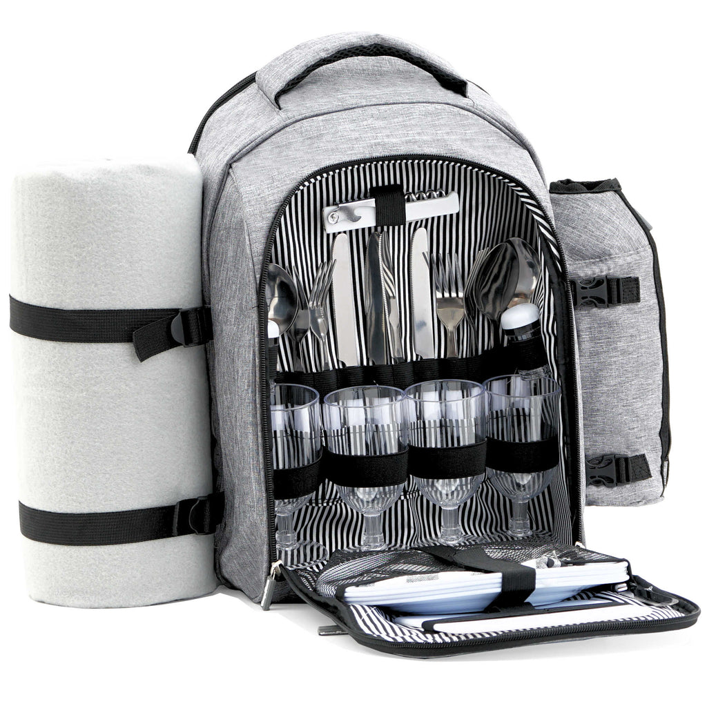 Picknickrucksack, 32-teilig, 4 Personen – CampFeuer