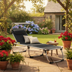 Sonnenliege, inkl. Dach, Alu Campingliege