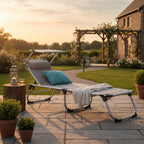 Sonnenliege, inkl. Dach, Alu Campingliege