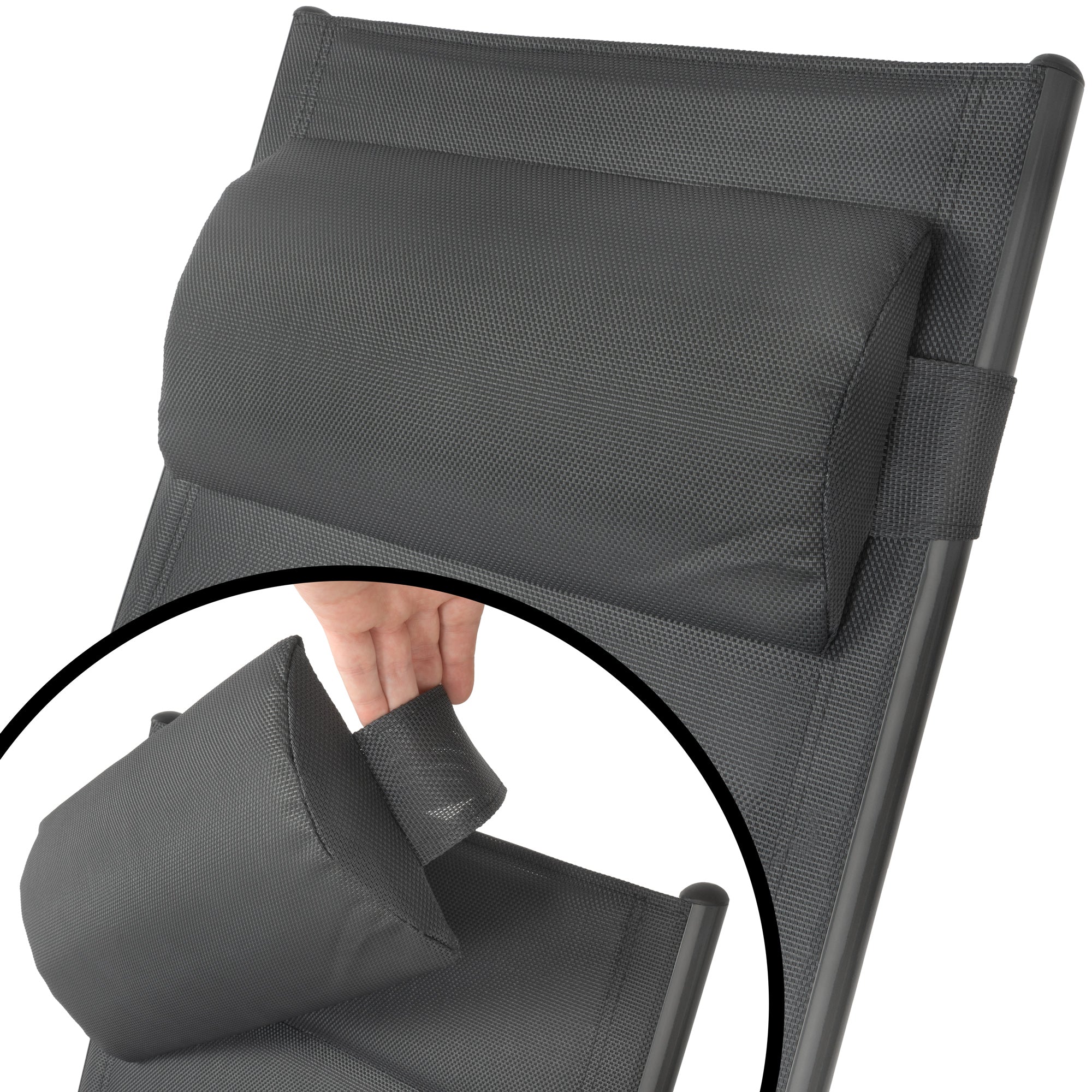 Campingstuhl, 7-fach verstellbar, Outdoor Gartenstuhl