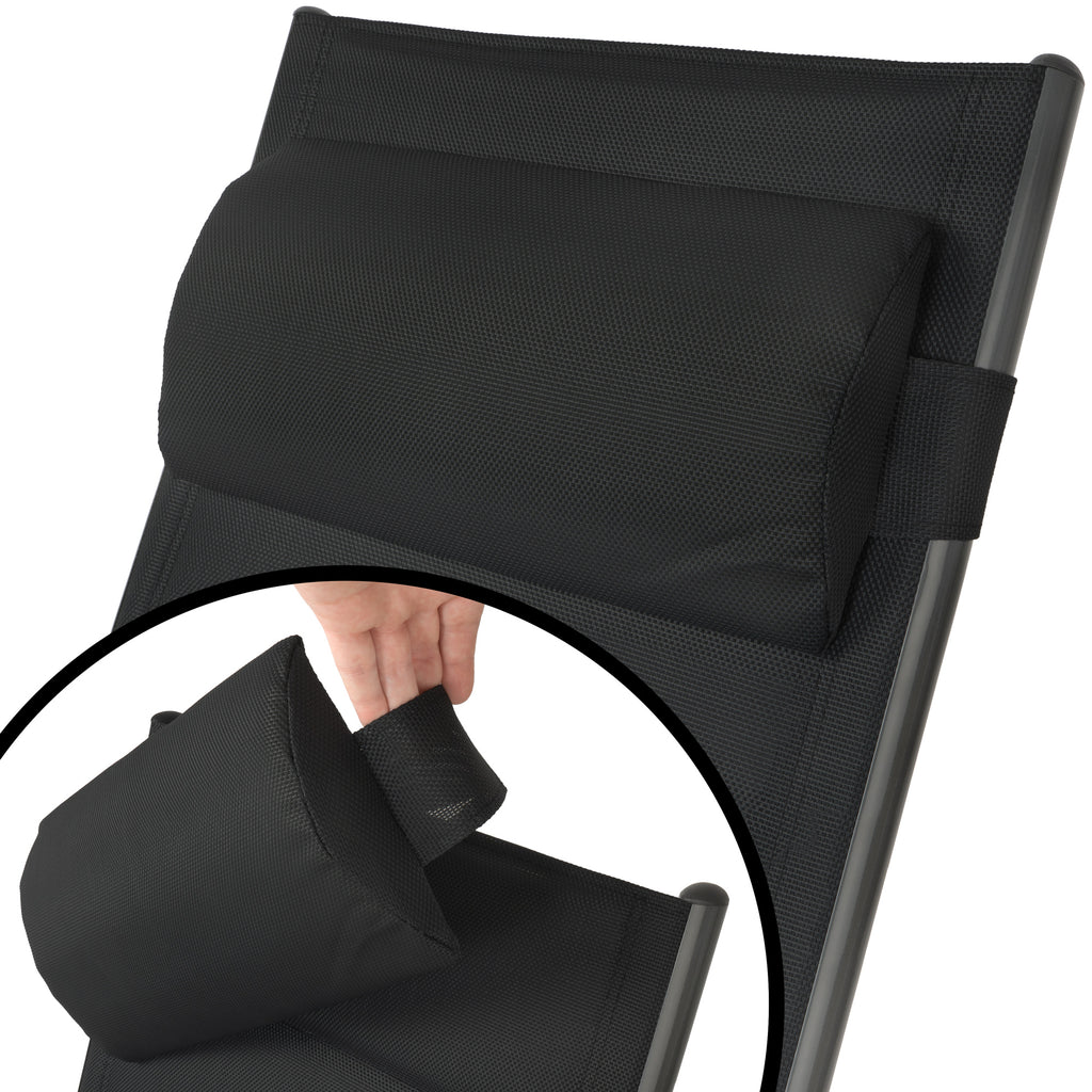 Campingstuhl, 7-fach verstellbar, Outdoor Gartenstuhl