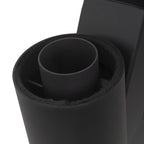 Torche à granulés, acier, 38 x 37 x 148 cm, tube en verre inclus