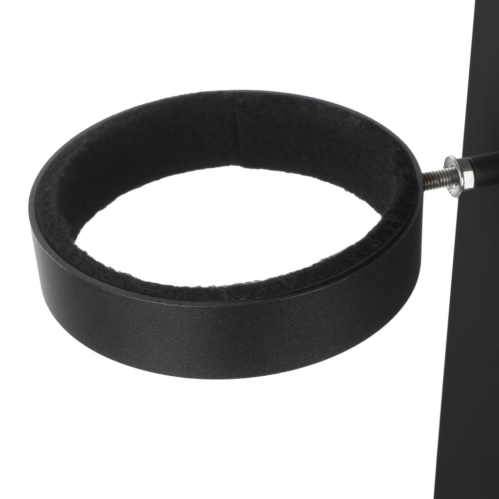 Torche à granulés, acier, 38 x 37 x 148 cm, tube en verre inclus