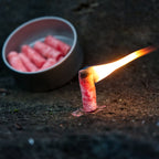 Survival set, 6-piece, including Dutch oven, cast iron grill pot, fire steel, grill lighter, charcoal